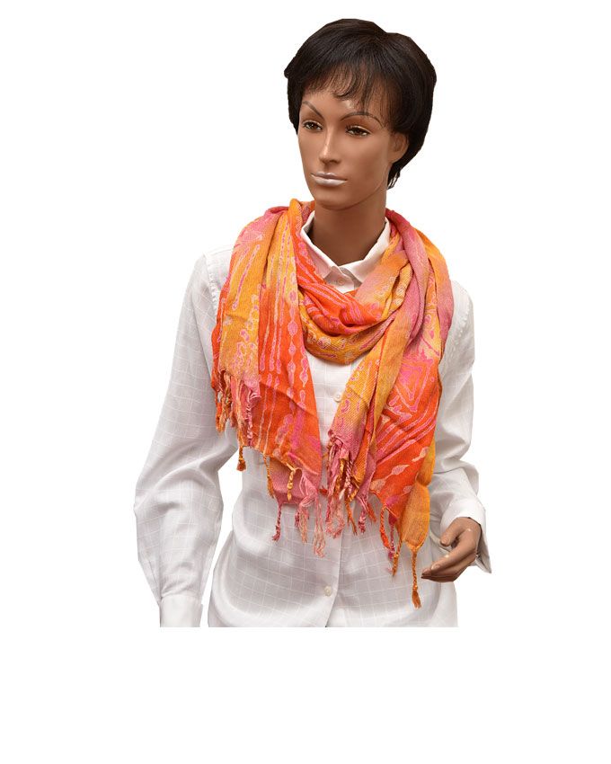MULTICOLOURED LADIES BATIK PASHMINA/WRAP - ONE SIZE FITS ALL