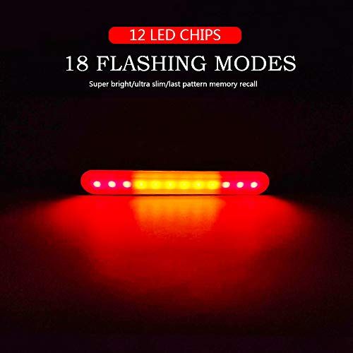 Sidaqi 2Pcs 12LEDS Emergency Strobe Light Red Yellow Red Ult