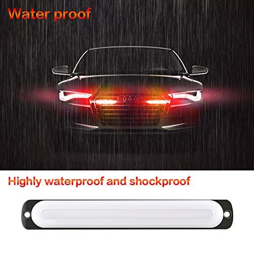 Sidaqi 2Pcs 12LEDS Emergency Strobe Light Red Yellow Red Ult