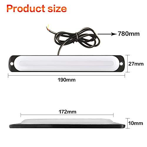 Sidaqi 2Pcs 12LEDS Emergency Strobe Light Red Yellow Red Ult