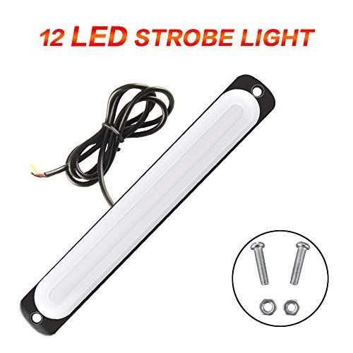 Sidaqi 2Pcs 12LEDS Emergency Strobe Light Red Yellow Red Ult