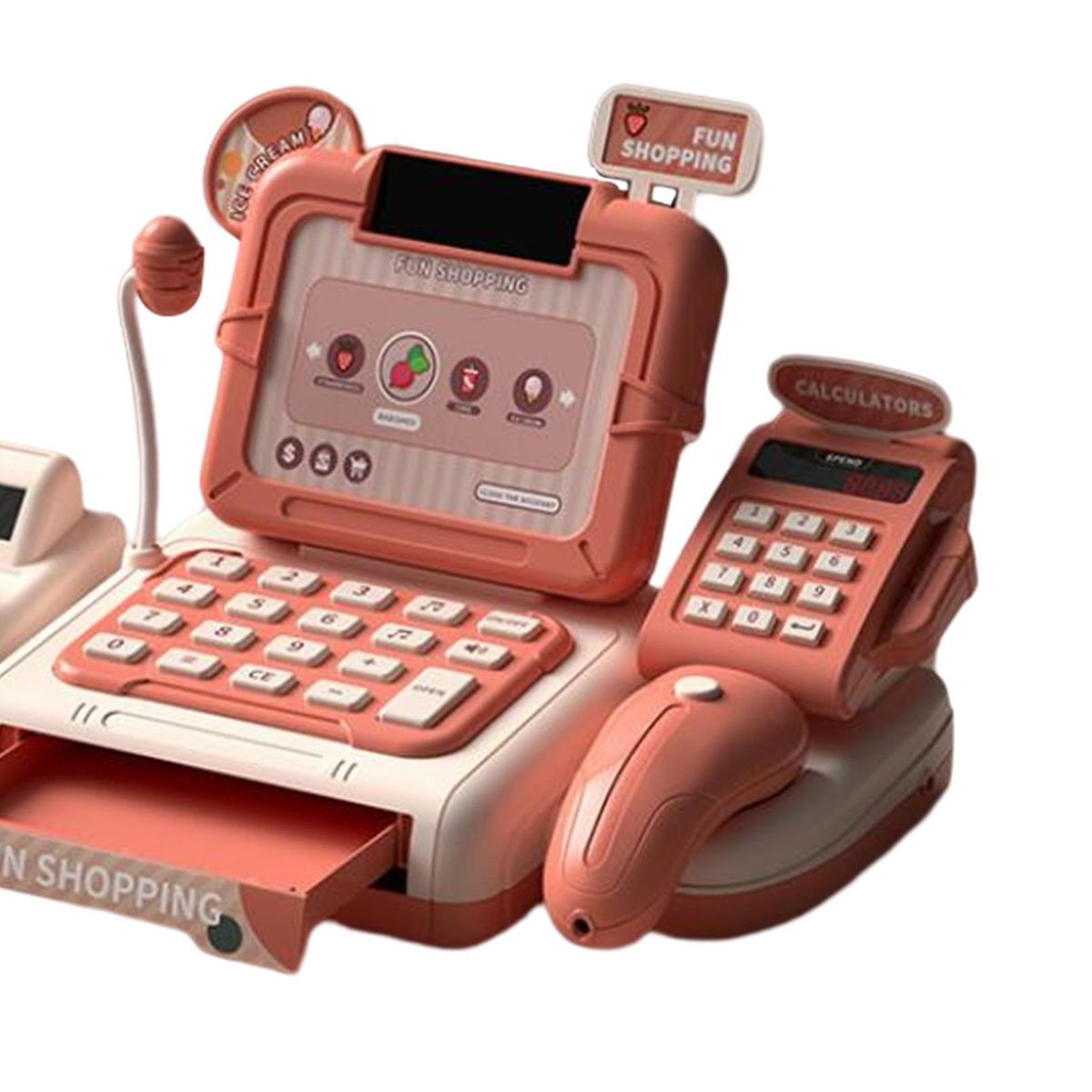 Simulation Children's Supermarket Store Toys Cash Orange