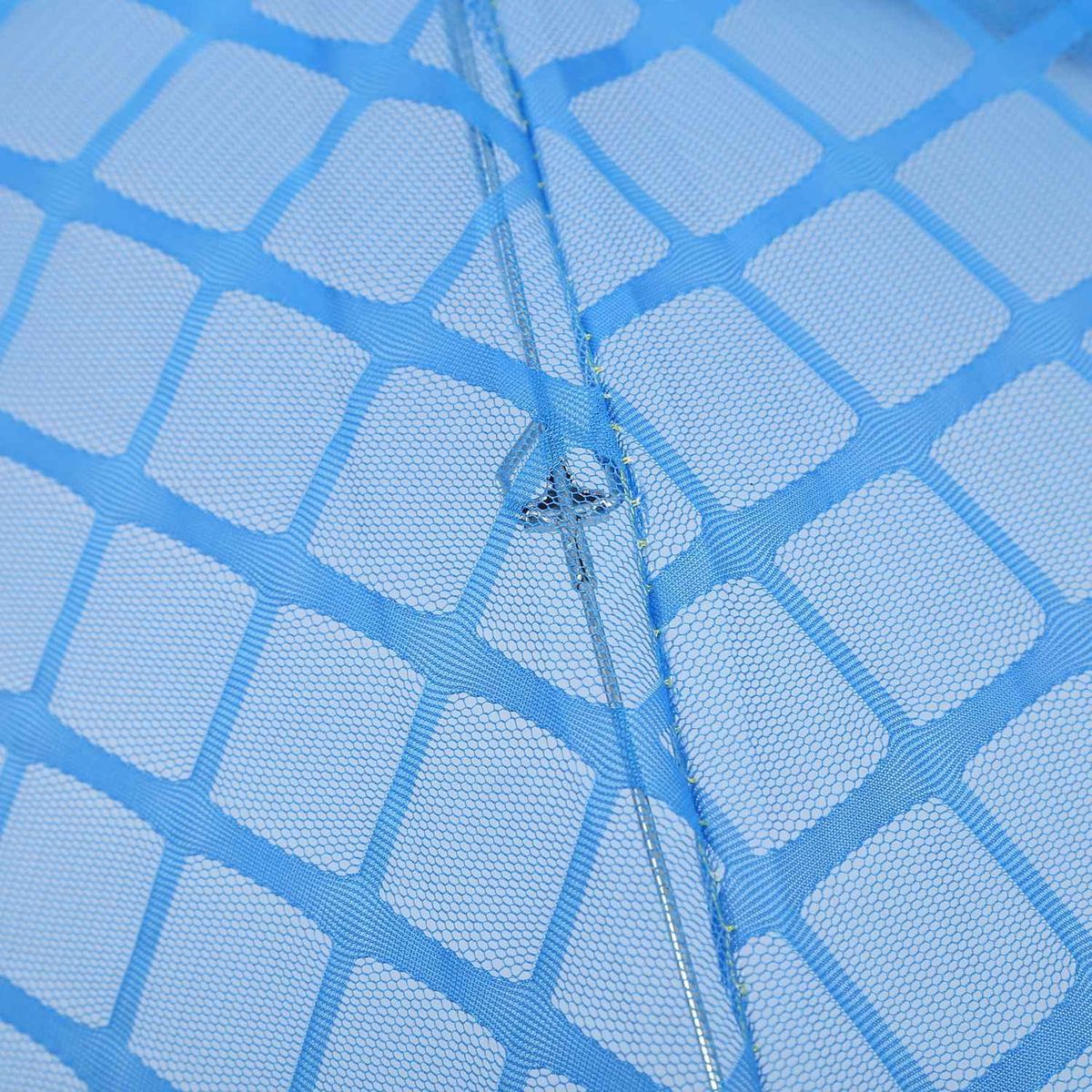 Set of 1 Square Mesh Screen Umbrella Food Cover Net Tents Reusable and Folding 72x51cm for Picnic/BBQ - Keep Out Flies, Bugs, Mosquitos-(blue)
