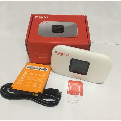 Airtel 4G LTE Pocket WiFi With Screen Display + 5 Gig Bonus Data Sim