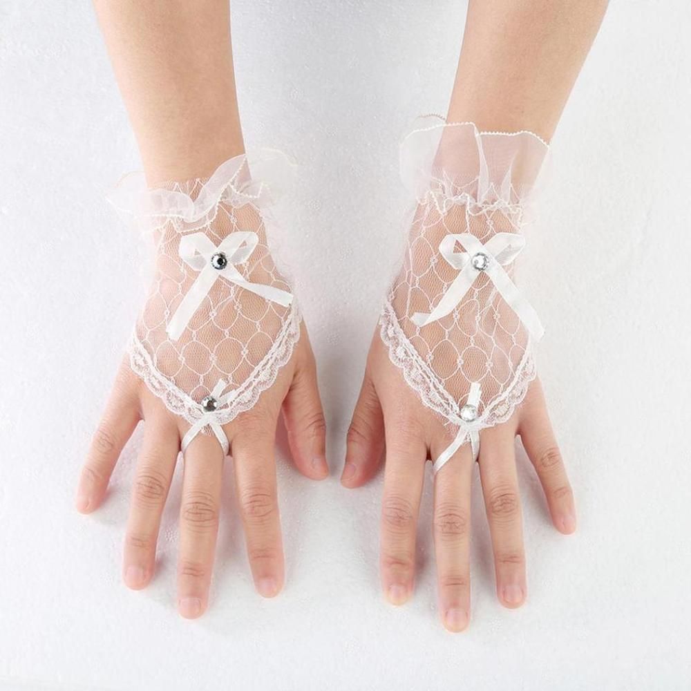 1 Pair Of Gloves Wedding Gown Accessories Fingerless Gloves