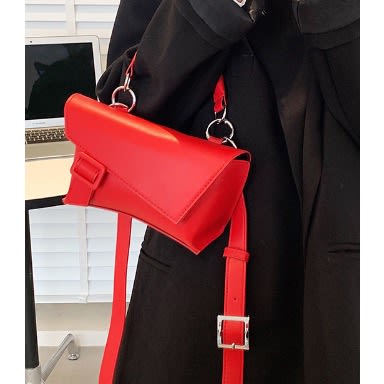 Long Shoulder Strap Buckle Mini Handbag