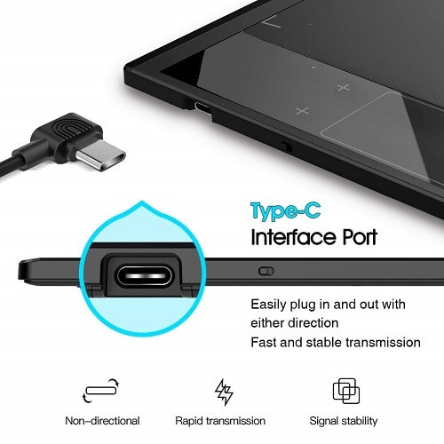 Graphics Drawing Tablet With 8192 Levels Battery-free Pen - 10" X 6" Active Area