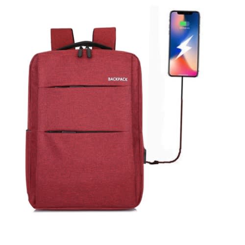 Anti-Theft Shoulder Bag For Laptop-15" - Red