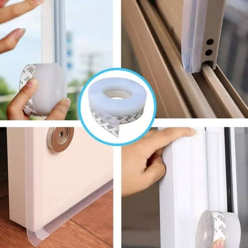 Silicone Door & Window Self-adhesive Weathering Strip - 5M - White