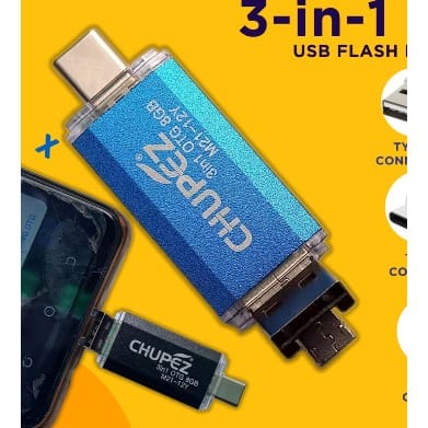 64gb Otg Flash Drive 3in1