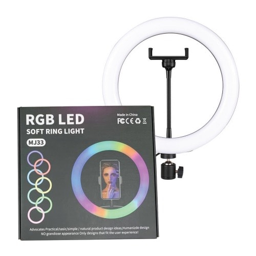 Rgb 13 Inches Led Soft Ring Light & Tripod Stand- Mj33