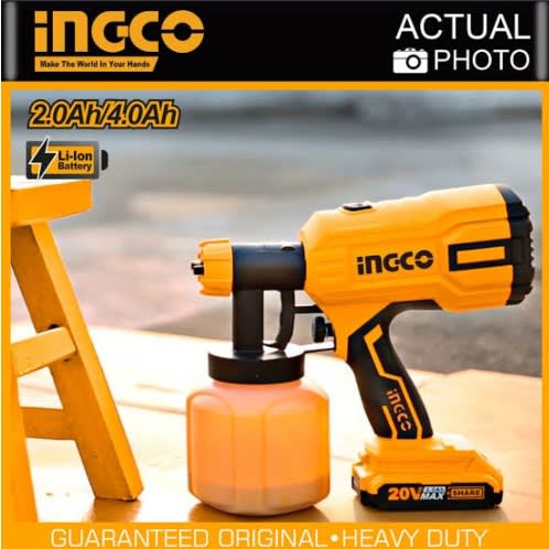 Cordless Paint Spray Gun 20v With Battery And Charger