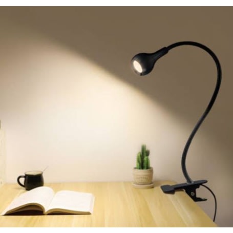 Table Lamp With Clamp And Adjustable Neck