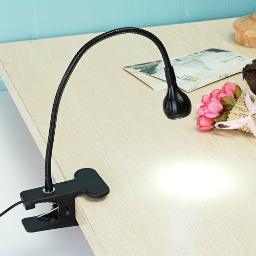 Table Lamp With Clamp And Adjustable Neck
