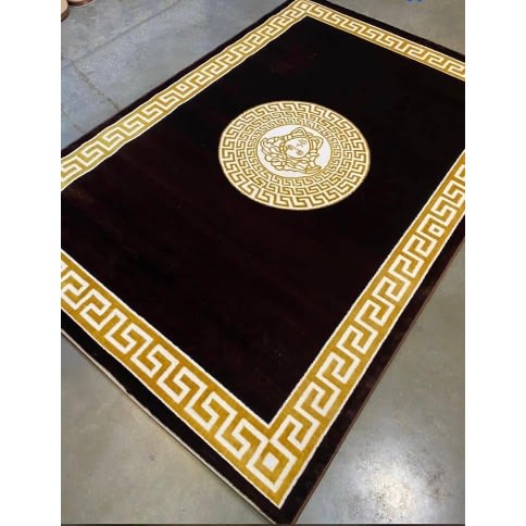 Stunning Versace Inspired Center Rug -5 ft By 7 Ft