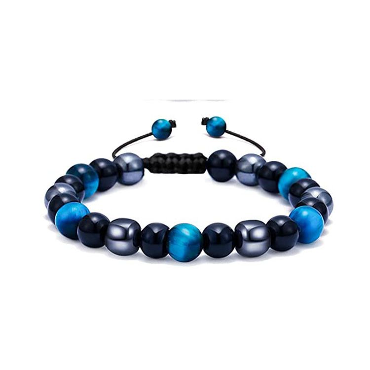 Mens Feng Shui Black Obsidian Wealth Couple Bracelet   X2