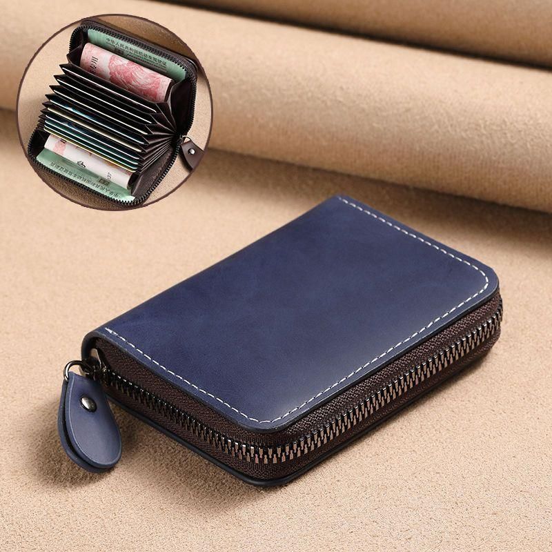 Soft leather men's card more anti-degaussing DJ-042