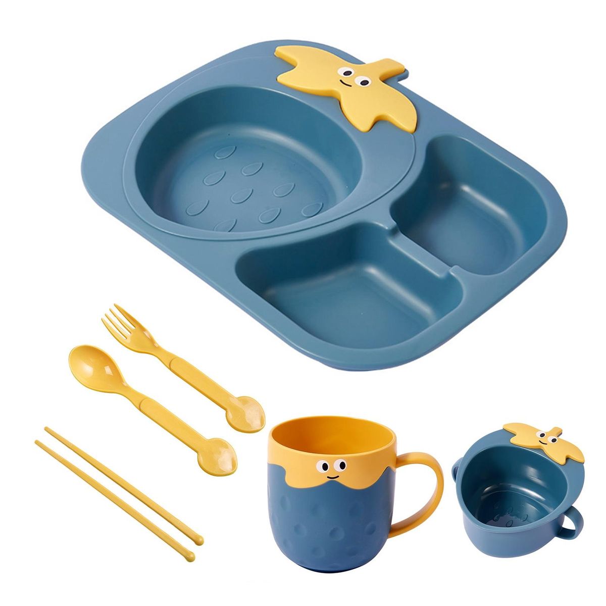 Cutlery Set for Babies Strawberry Train Baby Tableware Set Boost Blue