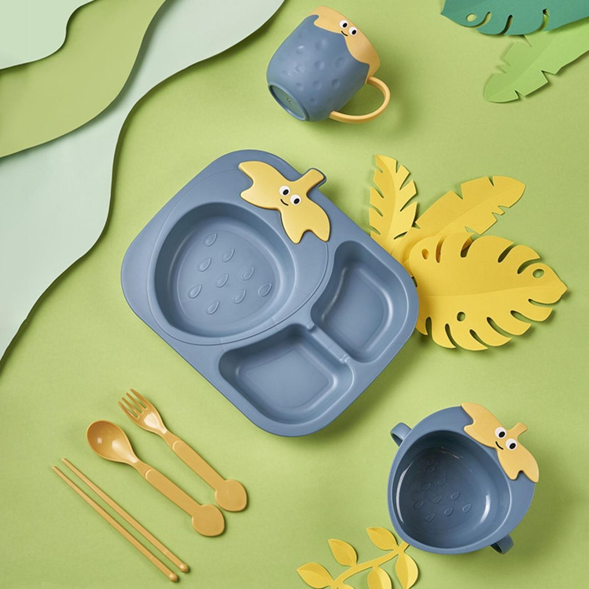 Cutlery Set for Babies Strawberry Train Baby Tableware Set Boost Blue
