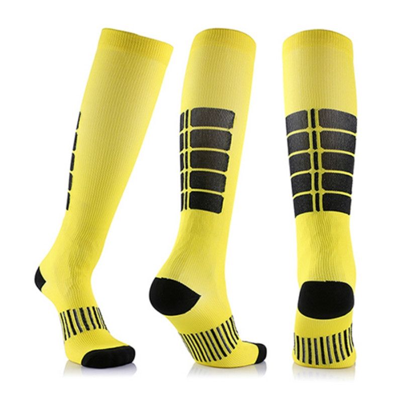Running And Cycling Long Tube Compression Socks Yellow L / XL