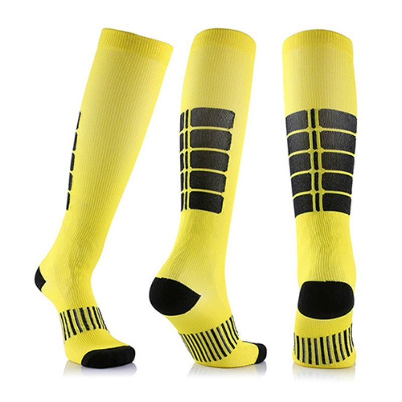Running And Cycling Long Tube Compression Socks Yellow L / XL