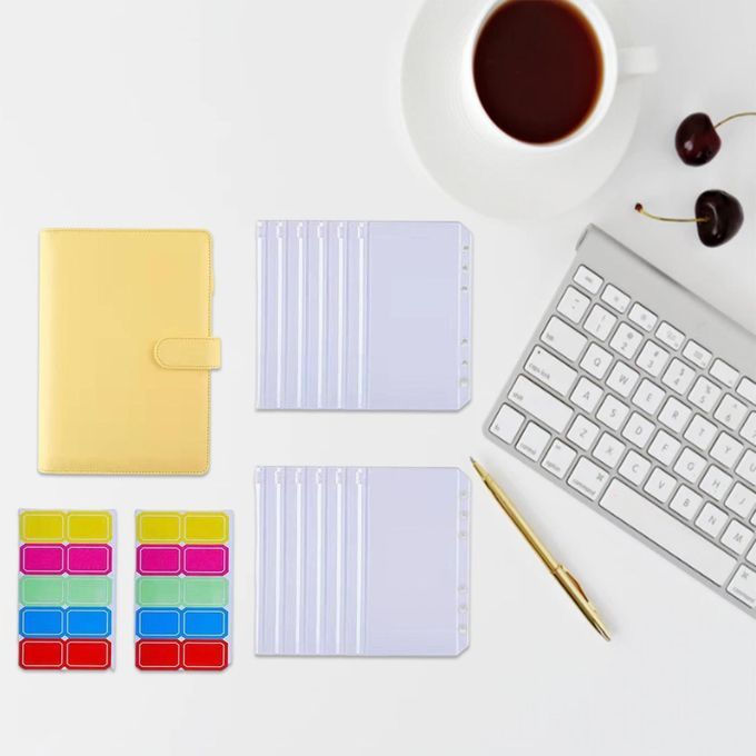 6 Ring Notebook Binder Budget Binder A6 Loose Leaf Paper For Yellow
