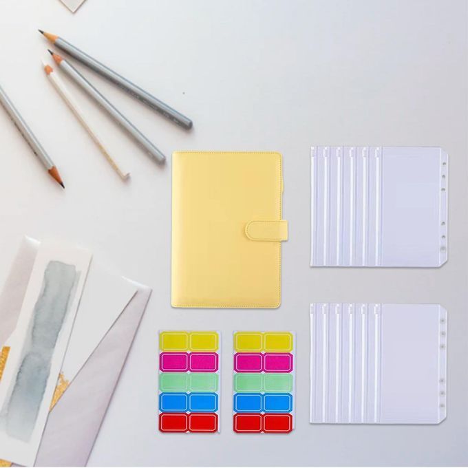 6 Ring Notebook Binder Budget Binder A6 Loose Leaf Paper For Yellow