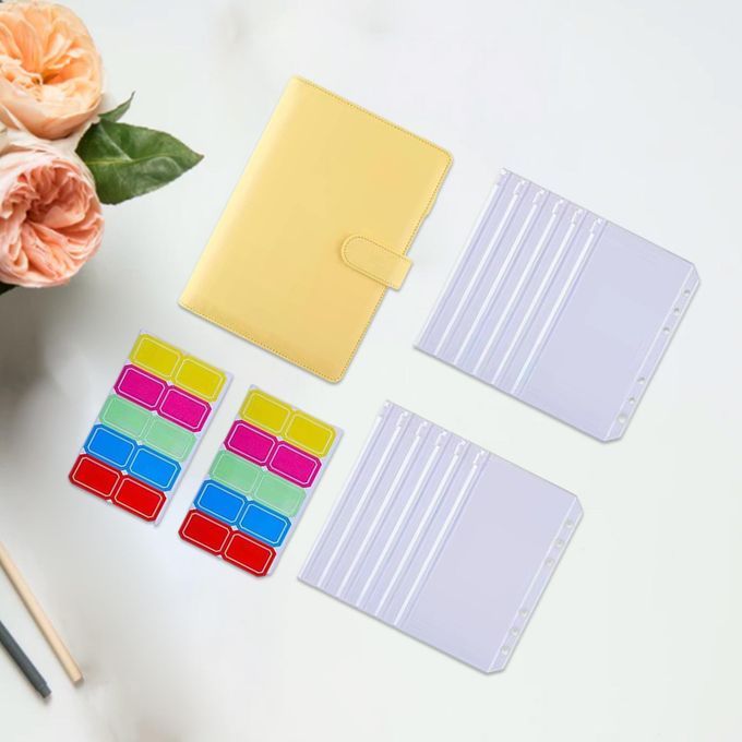 6 Ring Notebook Binder Budget Binder A6 Loose Leaf Paper For Yellow