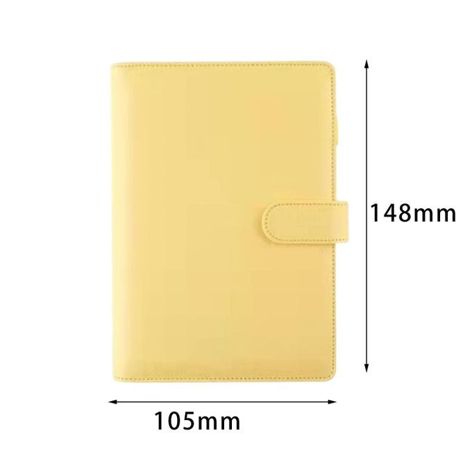 6 Ring Notebook Binder Budget Binder A6 Loose Leaf Paper For Yellow