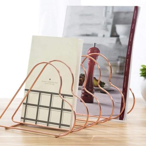 Metal Bookshelf Bookends Book Support Stand Desk Organizer Storage Holder 1 Order
