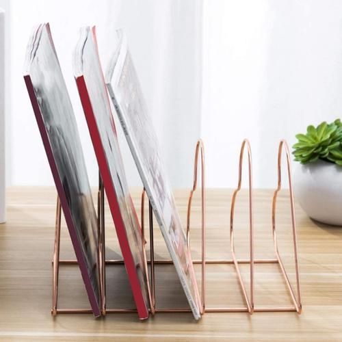 Metal Bookshelf Bookends Book Support Stand Desk Organizer Storage Holder 1 Order