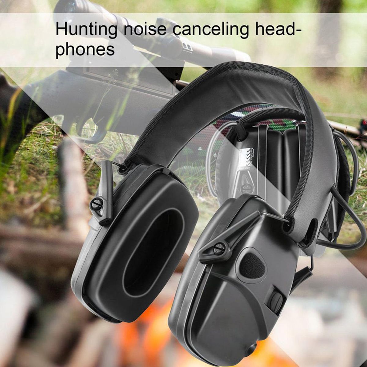 Electronic Folding Ear Protector Anti-Noise Earmuffs for Shooting Hu nting