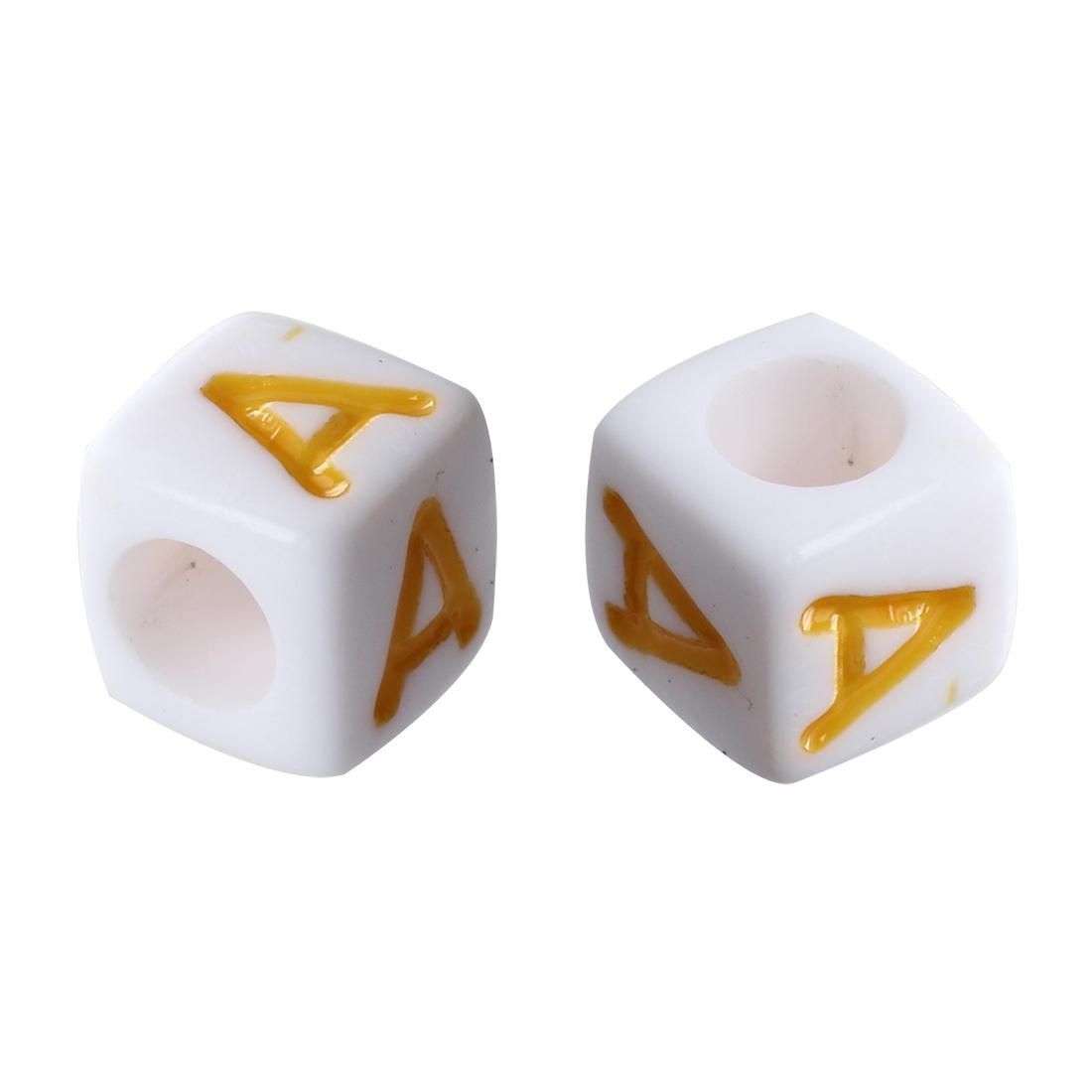 Lot 200 letter of the alphabet plastic Cube loose beads