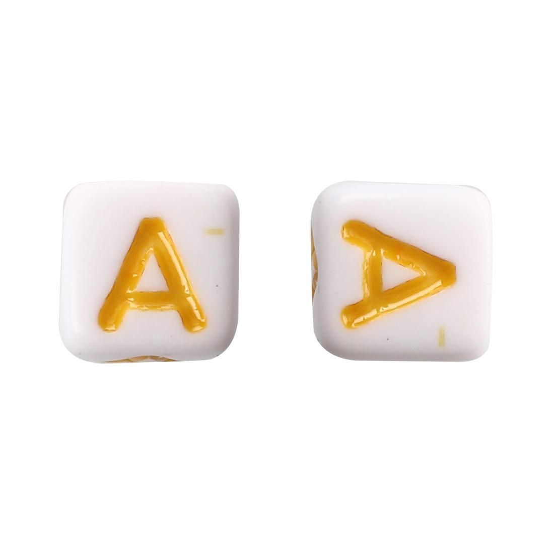 Lot 200 letter of the alphabet plastic Cube loose beads