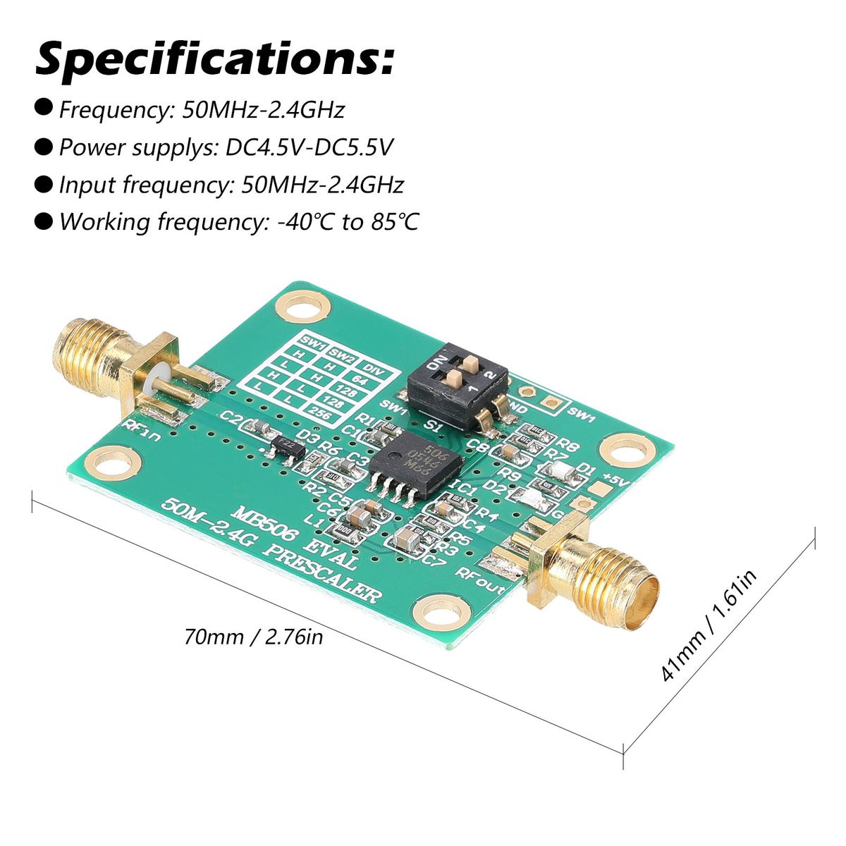 MB506 Module 50MHz-2.4GHz High Frequency Prescaler 64