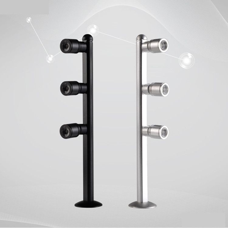 Jewelry Lamp 3W DC 12V LED Spot Lights Adjustable Led Showcase Light For Exhibition Display Led Mini Spot Lamp Surface Mounted-AC85-265V-3W  200cm
