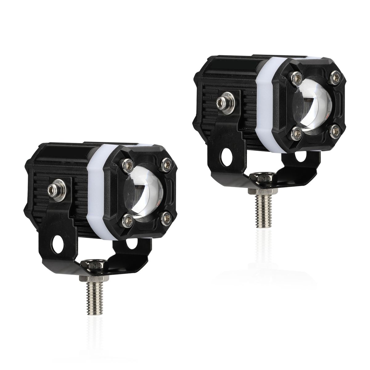 2 Pack Universal LED Motorcycle Spotlight  Headlight