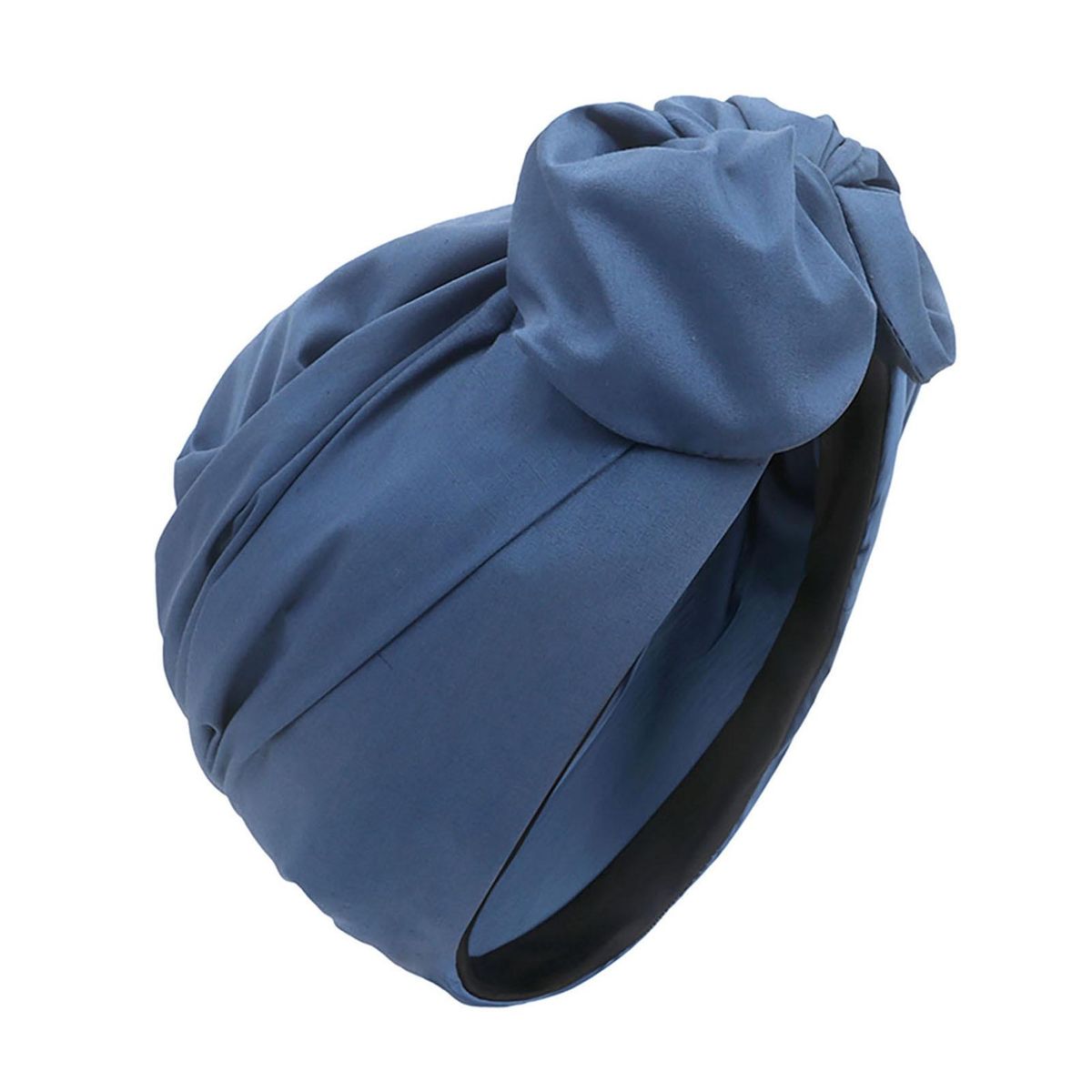 Solid-color Headscarf Retro Chic Headwrap Soft Breathable for Women Royal Blue