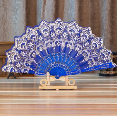 Party Wedding Held Wholesale Fan Lace Dance Style Hand 2019 For For Souvenir Folding Flower Chinese/Spanish Gift Newest Silk
