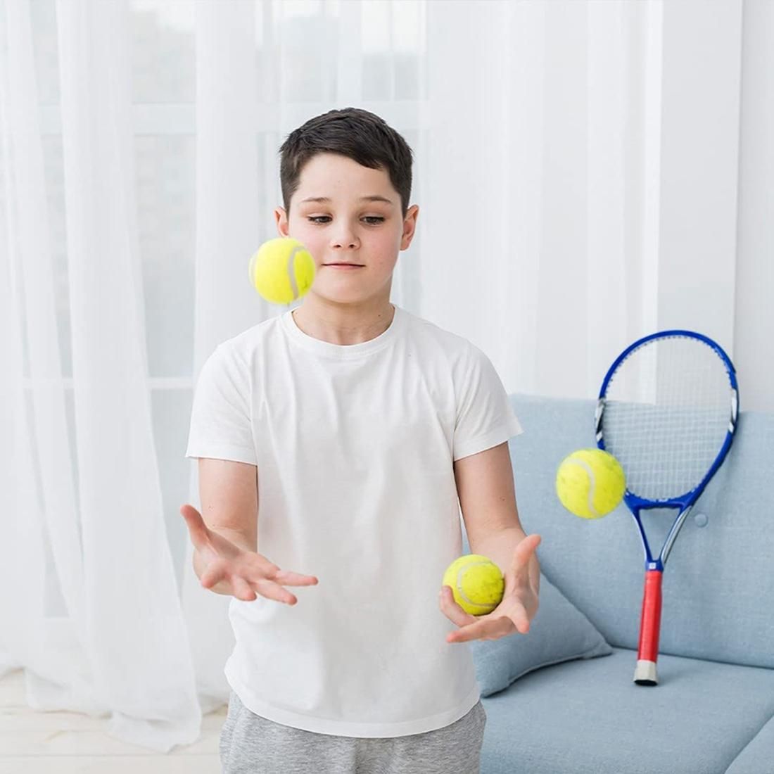 12 Pack Tennis Balls with Storage Bag - Fine Quality