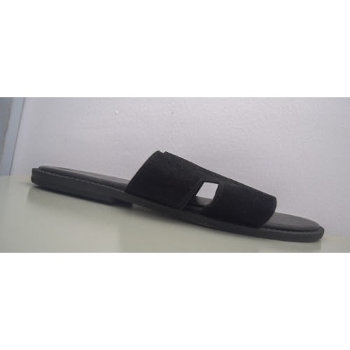 Men Suede Pam Slippers - Black