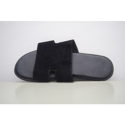 Men Suede Pam Slippers - Black