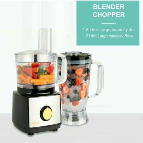 Food Processor With Blender, Choppers, & Blades - 1.8l - 750w - LGFP750W