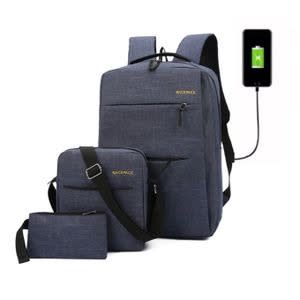 Backpack Set For Office With Usb - 3 Pieces
