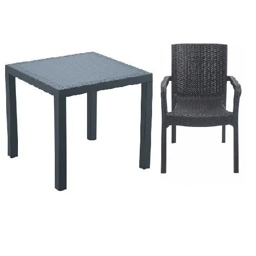 Rattan Table And Chair