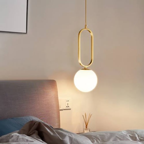 Contemporary Bedside Pendant Light - 8x24cm  - 10W