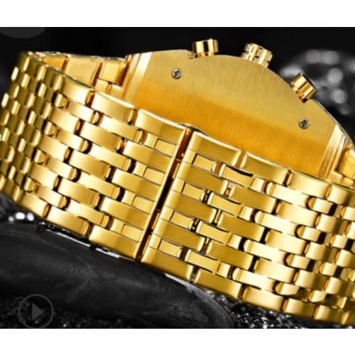Waterproof Wrist Watch - Gold