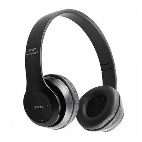 Bluetooth Over Ear Foldable Headset - P47 - Black