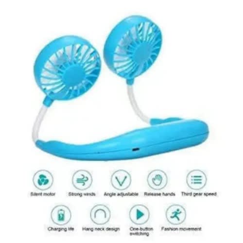 Rechargeable Neck Fan With In-built Battery- Adjustable