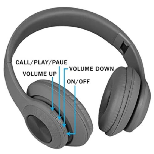 Enjoy Bluetooth Headphones - Grey -e650